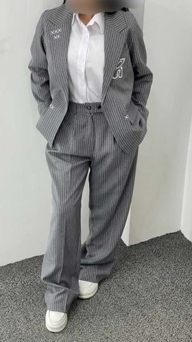 کت و شلوار دیپلمات گلدوزی 55280