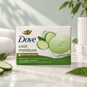 صابون کرمی خنک‌کننده داو خیار و چای سبز 106 گرم Dove Cool Moisture Beauty Bar
