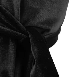 دستمال سر دورگ مشکی مخمل بند بلند (کلاسیک)