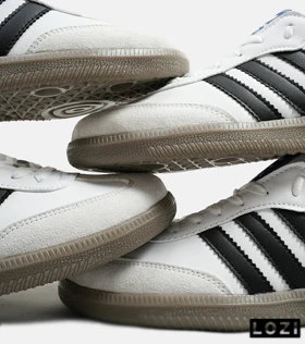 کفش کتانی مردانه و زنانه سفید مشکی ADIDAS Samba