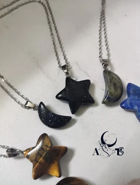 گردنبند ماه ستاره سنگی