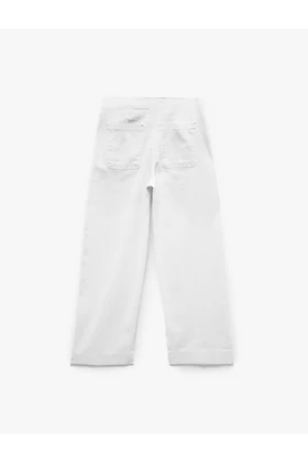 شلوار جیب کوتاه جیب کوتاه قالب کمر بلند - شلوار جین Culotte 5SAL40057MD