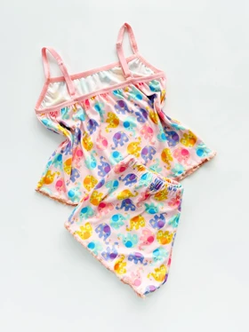 ست لباس خواب تاپ و شورتک نخ پنبه طرح فیل