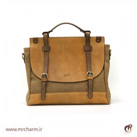 کیف اداری چرم و برزنت آرشام 30066