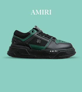 کفش کتانی مشکی سبز AMIRI MA2 Leather مدل 6224