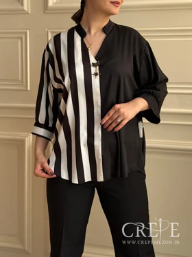 شومیز یکطرف راه راه لنتینی