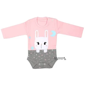 زیردکمه آستین بلند برگ سبز طرح خرگوش تکه دوزی