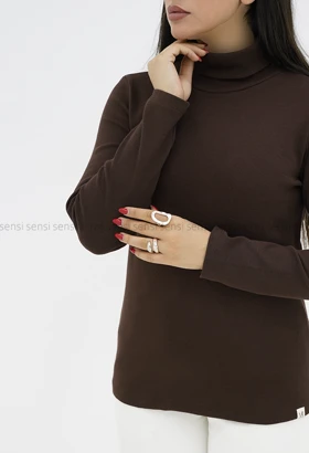 بلوز زنانه یقه اسکی کبریتی کشی کد1004450