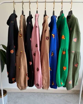 شومیز مانتویی گلدوزی حلما