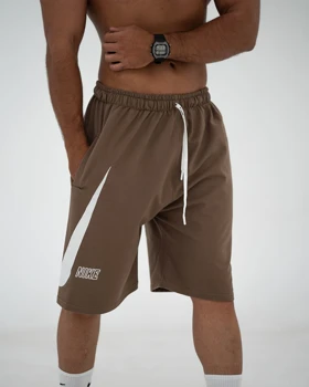شلوارک بگ ورزشی NIKE قهوه ای