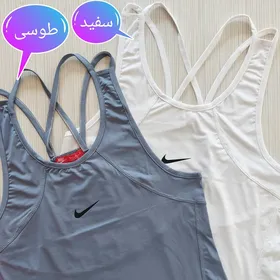 تاپ زنانه ورزشی بندی پشت تور nike