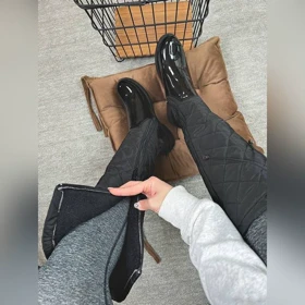 بوت‌بلندکاپشنی جلو ورنی - کد 1632