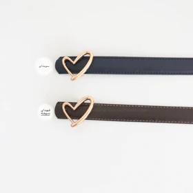 کمربند چرمی مات زنانه مدلbelt7019 (سورمه ای)