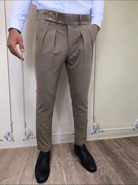 شلوار پارچه ای کمر دکمه‌ای