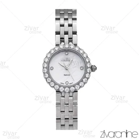 ساعت الکسا اسپشیال زنانه نقره ای دور نگین 106128