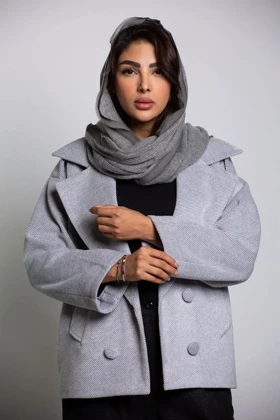 پالتو کت زنانه فوتر کجراه 4 دکمه نما