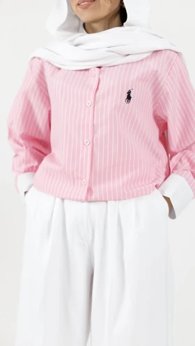 شومیز گلدوزی راه راه polo