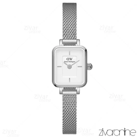 ساعت دنیل ولینگتون زنانه حصیری مستطیلی سیلور صفحه سفید 105519