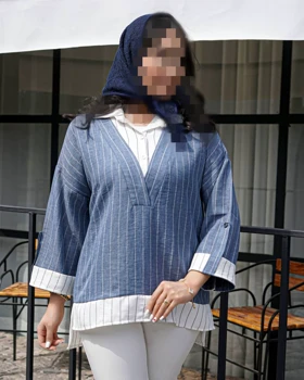 شومیز مانتویی دیپلمات مدل ستایش کد 50224