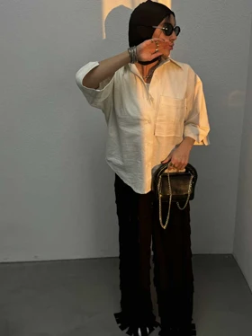 شومیز آستین دکمه