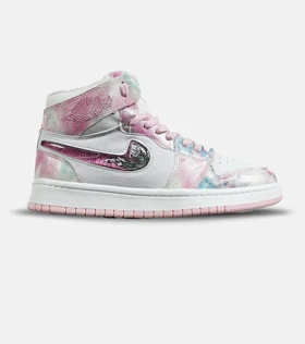 کفش کتانی زنانه ساق‌دار صورتی سفید NIKE dunk low steam puppet مدل 7956