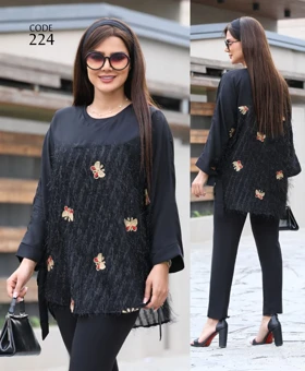 شومیز زنانه محرمی گیپور گلدوزی شده