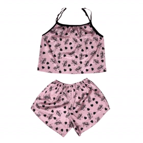 ست تاپ و شلوارک طرح قلب 209