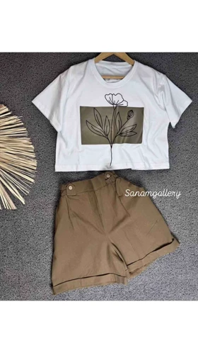 ست کراپ و شلوارک 65930