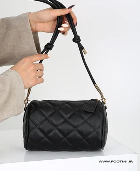 کیف زنانه چرم دوشی نیم گرد 237 AM (مشکی)