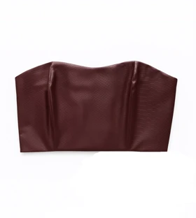 کراپ چرم زرشکی Burgundy