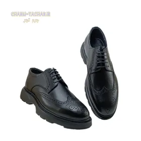 کفش روزمره/رسمی مردانه چرم طبیعی مدل بروژ بندی