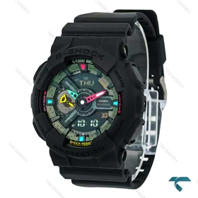 ساعت کاسیو جیشاک GA-110HR مردانه مشکی صفحه رنگی GShock-7778-G