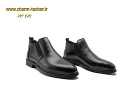 نیم بوت مردانه چلسی دو ورکش چرم طبیعی