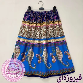 دامن نخی ترکمن کوتاه در رنگبندی متنوع