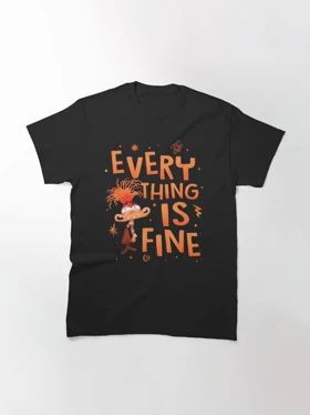 تیشرت inside out طرح Everything Is Fine Anxiety Inside Out 2 کد 198821