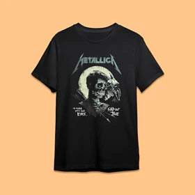 تیشرت متالیکا Malwears Metal Band Black Half Sleeve Cotton کد 166635