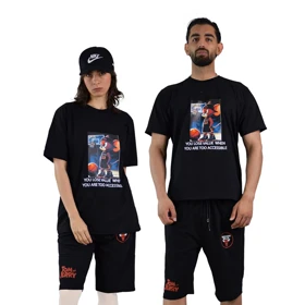 ست تیشرت و شلوارک اسپرت شیکاگو بولز مدل SPL-4B0268 مشکی