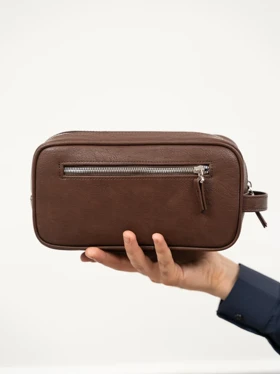 کیف دستی washbag قهوه ای کارلوتی کد b164