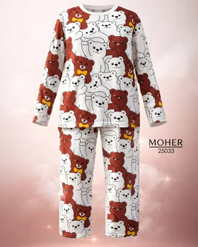 لباس راحتی زنانه سایز بزرگ طرح خرسی