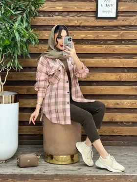مانتو چهارخونه سر جیب دوبل