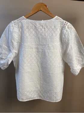 شومیز سفید خامه دوزی