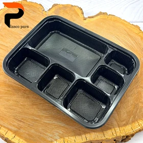 ظرف مستطیل 6 خانه یکبارمصرف 106