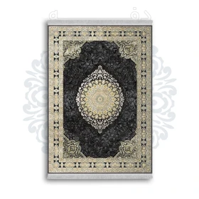 *جدید* فرشینه از جنس پارچه شانل مخمل ترک طرح فانتزی برند دفه کد 964