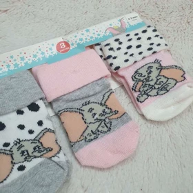 جوراب نوزاد دیزنی کد Z-RW23 مجموعه 3 عددی
