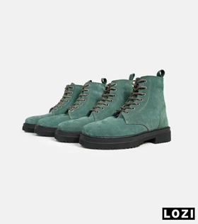 بوت مردانه سبز کله غازی BERSHKA