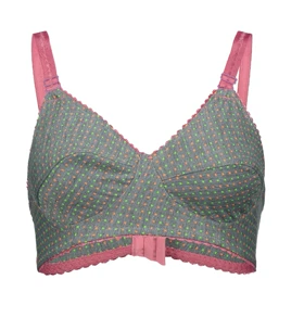 سوتین ملانژ خالدار تیره کد 103499 (رنگ بند رندوم )