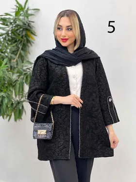 مانتو فکورا مروارید دوزی