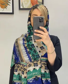شال نخی طرحدار زیبا
