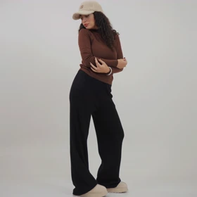 شلوار بافت دالبری (مشکی)