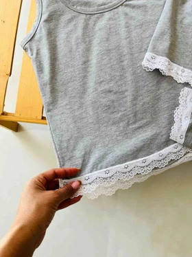 ست لباس راحتی سه تیکه تاپ و شلوارک زنانه